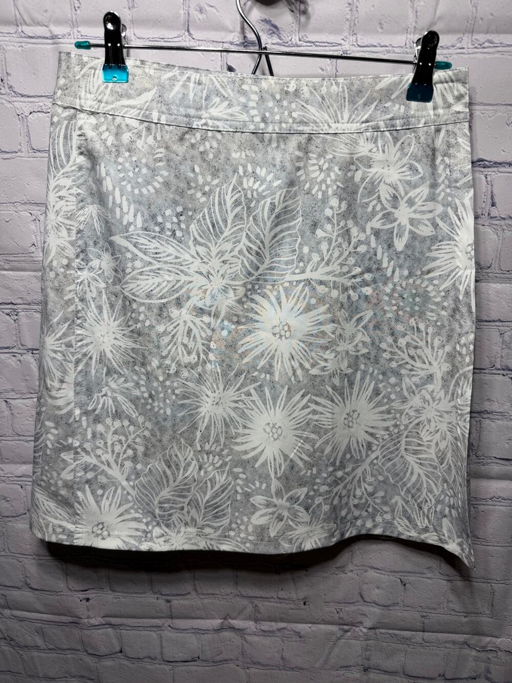 Rip Skirt Womens Floral Wrap Mini Skirt Gray Sz S Beach Casual